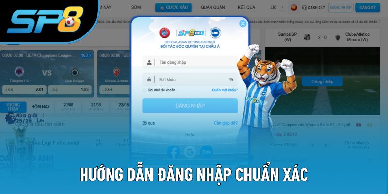 Hướng dẫn đăng nhập SP8 chi tiết