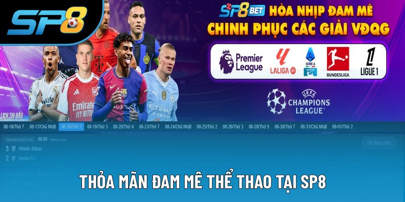 Thỏa mãn đam mê thể thao tại thể thao SP8